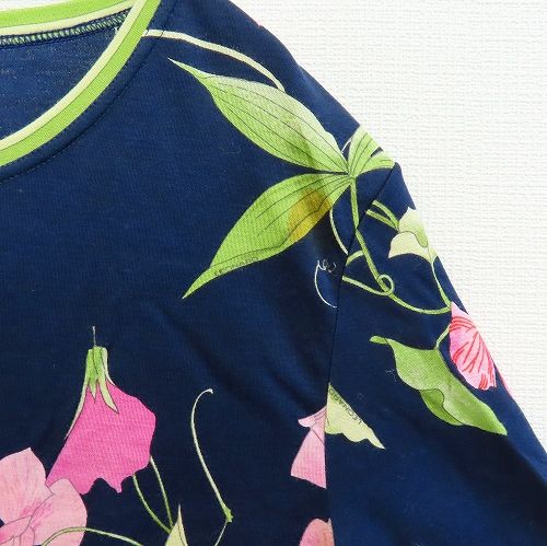 レオナール LEONARD カットソー Tシャツ 花柄 ボタニカル
