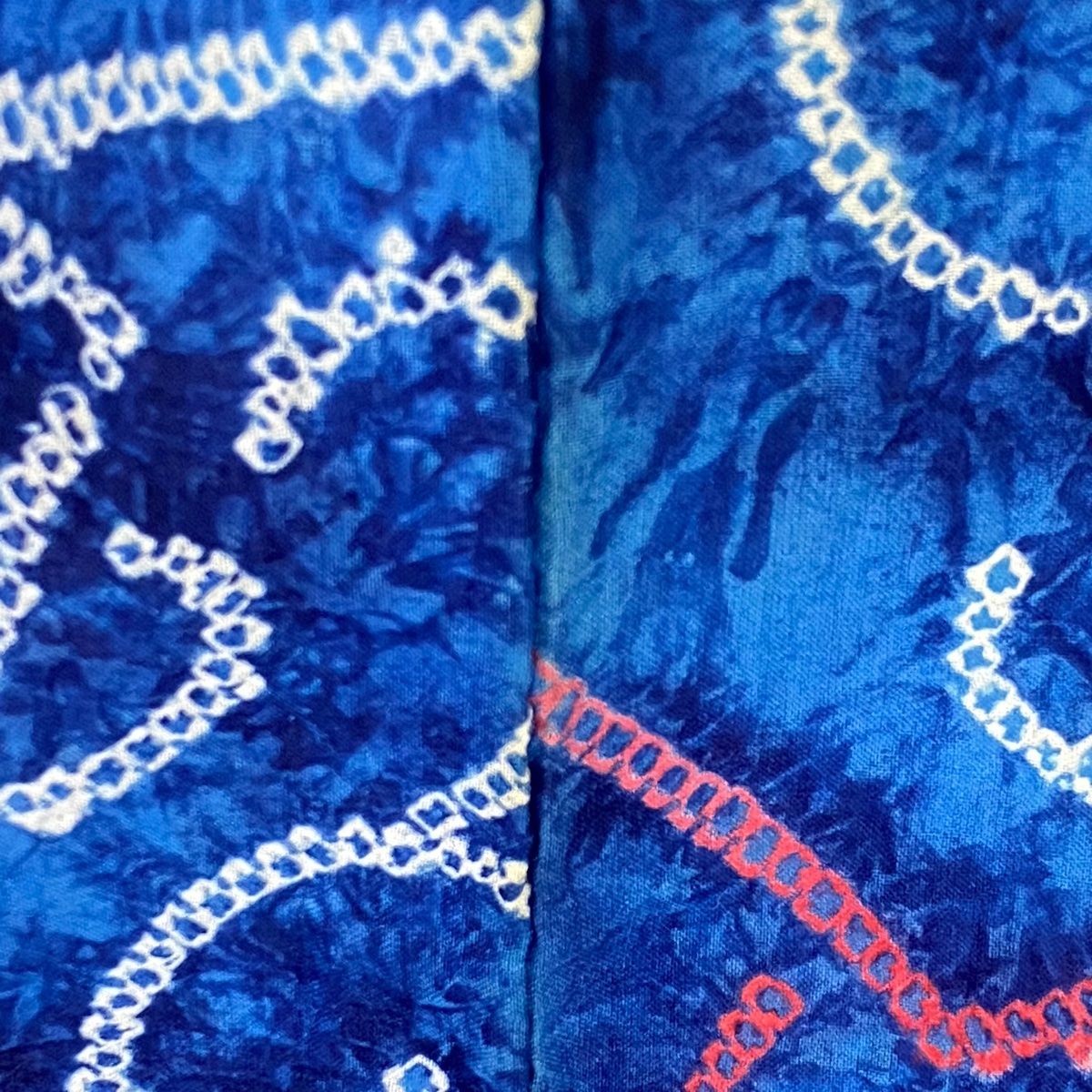 浴衣 身丈161.5cm 裄丈63cm S 絞り浴衣絞り浴衣 花唐草 青 綿 名品  