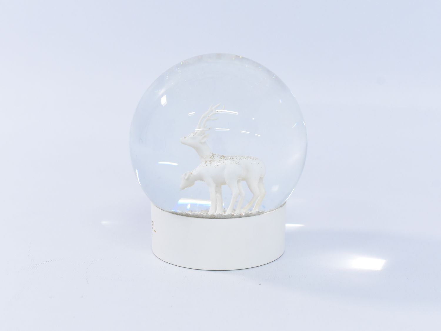 本物 シャネル CHANEL シカ 鹿 モチーフ スノードーム オブジェ