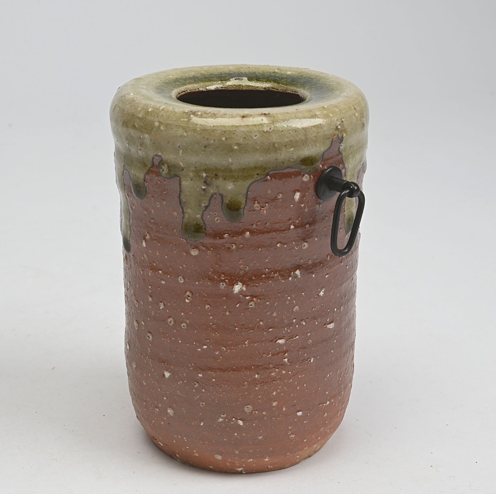 掛け花入 旅枕 信楽焼 髙橋楽斎