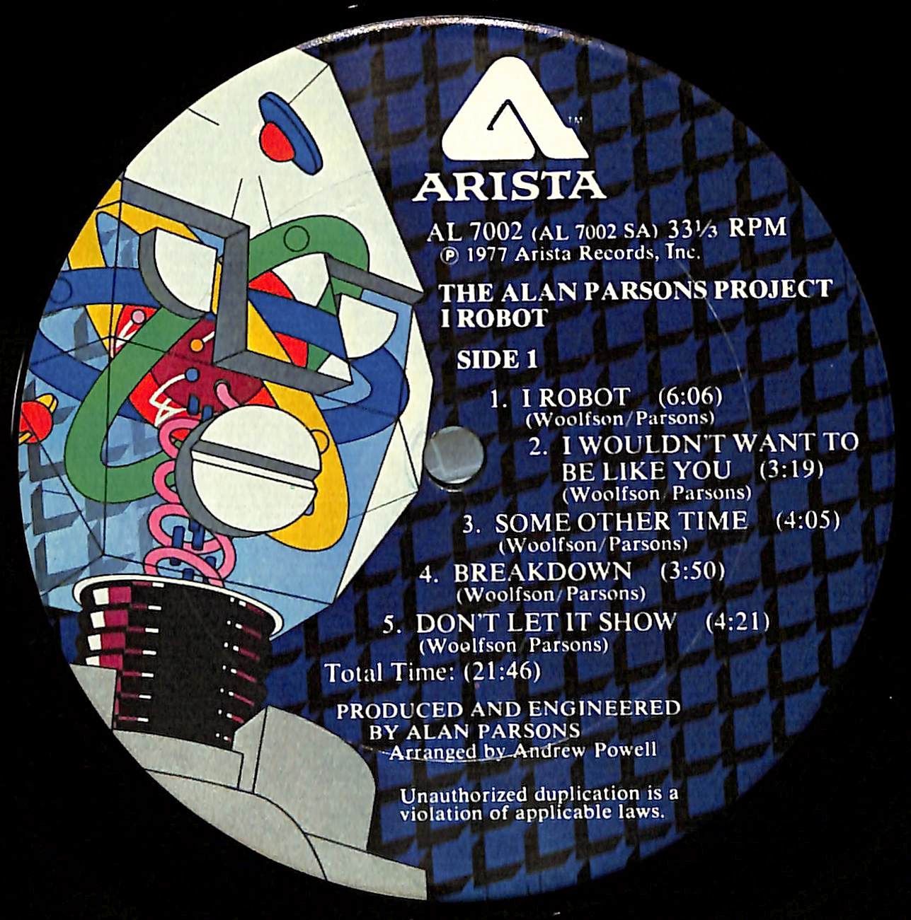 米盤LP】The Alan Parsons Project I Robot アラン・パーソンズ 