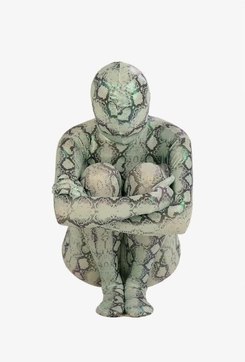 全身タイツ 蛇 緑 オーダーメイド 男性女性兼用 ゼンタイ コスプレ