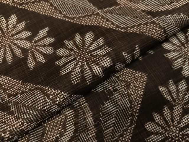 平和屋着物○本場大島紬 龍郷絣 正絹 逸品 AAAZ4489ph