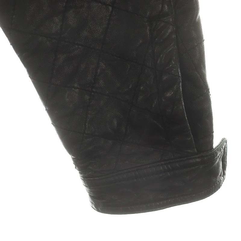 ①ドルチェ&ガッバーナ シングルライダース キルティング ブラック レディース ドルチェ&ガッバーナ ドルガバ DOLCE&GABBANA キルティングラムレザー