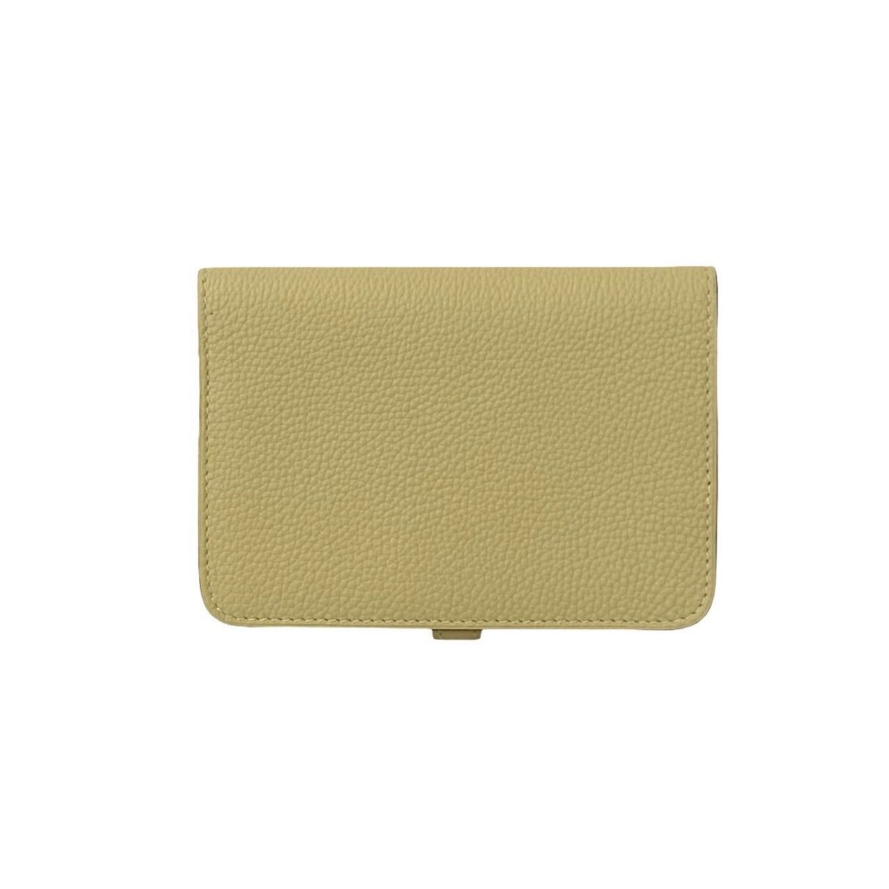 ♥保管品 品 □L 刻印 HERMES エルメス ドゴン コンパクト トゴ レザー 本革 二つ折り財布 ミニ ウォレット アイボリー 69383