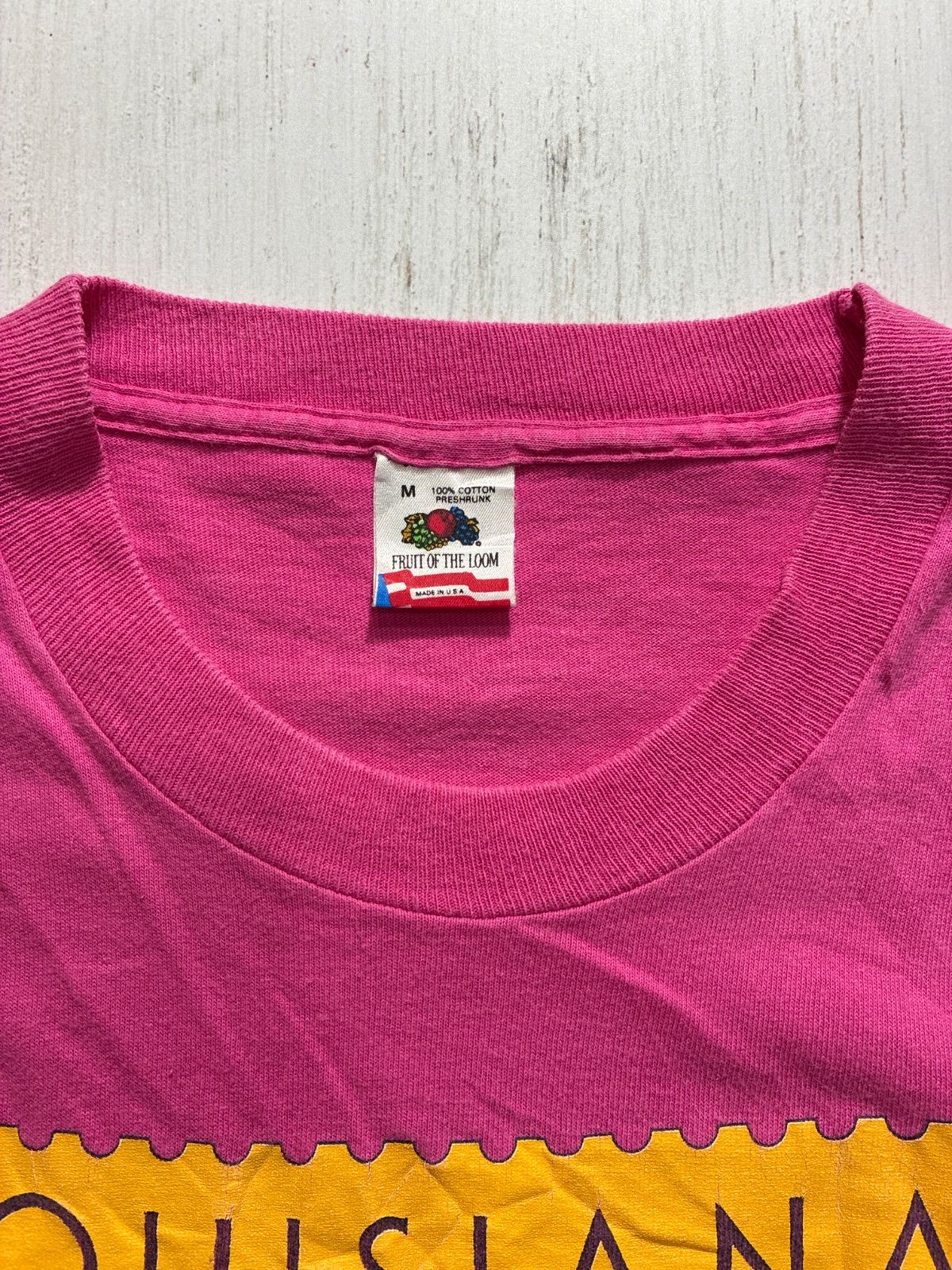 90s USA製】FRUIT OF THE LOOM シングルステッチ アート Tシャツ M