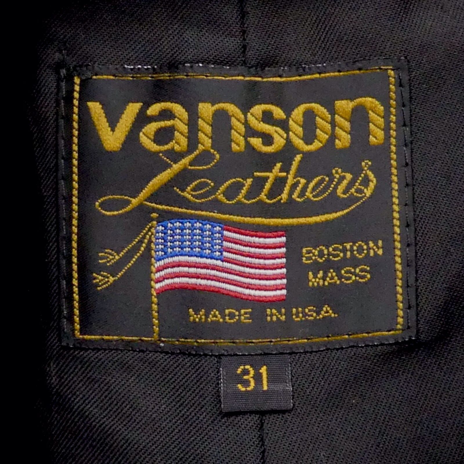 アメリカ製 VANSON バンソン W31 レザーパンツ 本革 メンズ USA 黒 革