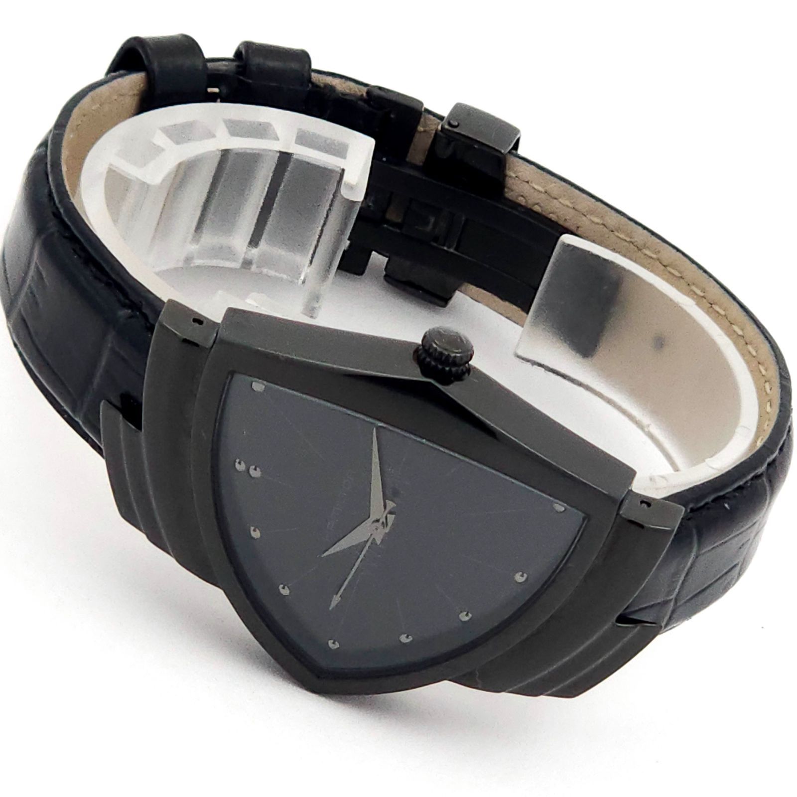 ☆良品 HAMILTON ハミルトン ベンチュラ フルブラック H244010 QZ 動作
