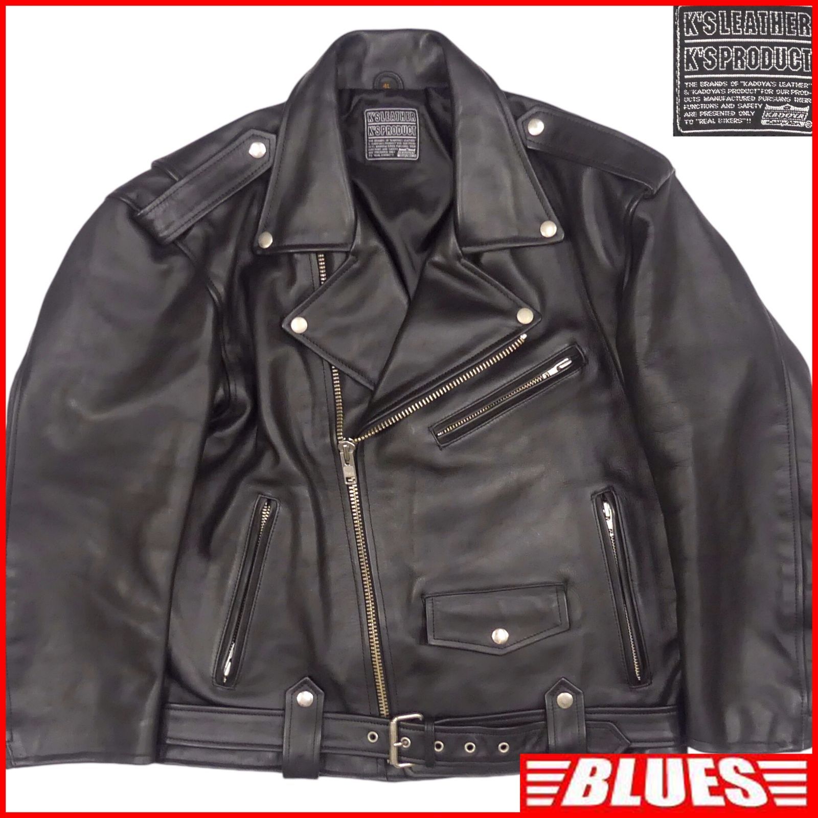 KADOYA 　ライダースジャケット KADOYA カドヤ K`S LEATHER CYBER JAC サイバー ジャック AKIRA