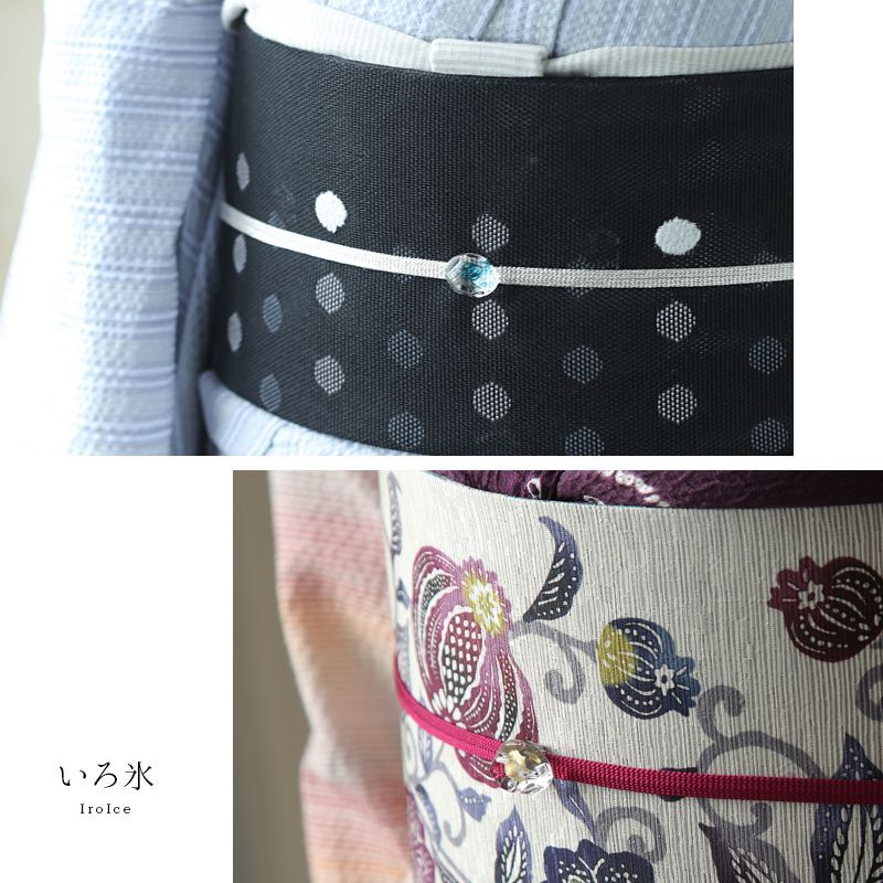 夏向け 可愛い 和装 itomi 帯止め クリア ガラス帯留め 帯留め 浴衣 夏