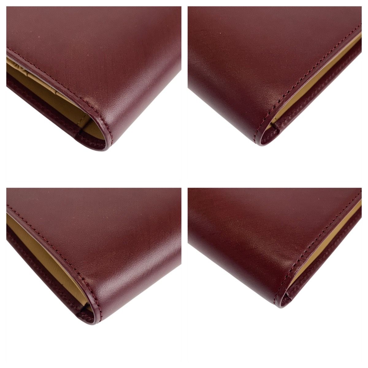Cartier ボルドー レザー 長財布 Cartier - 【ヴィンテージ】◇カルティエ◇ レトロ / ボルドー