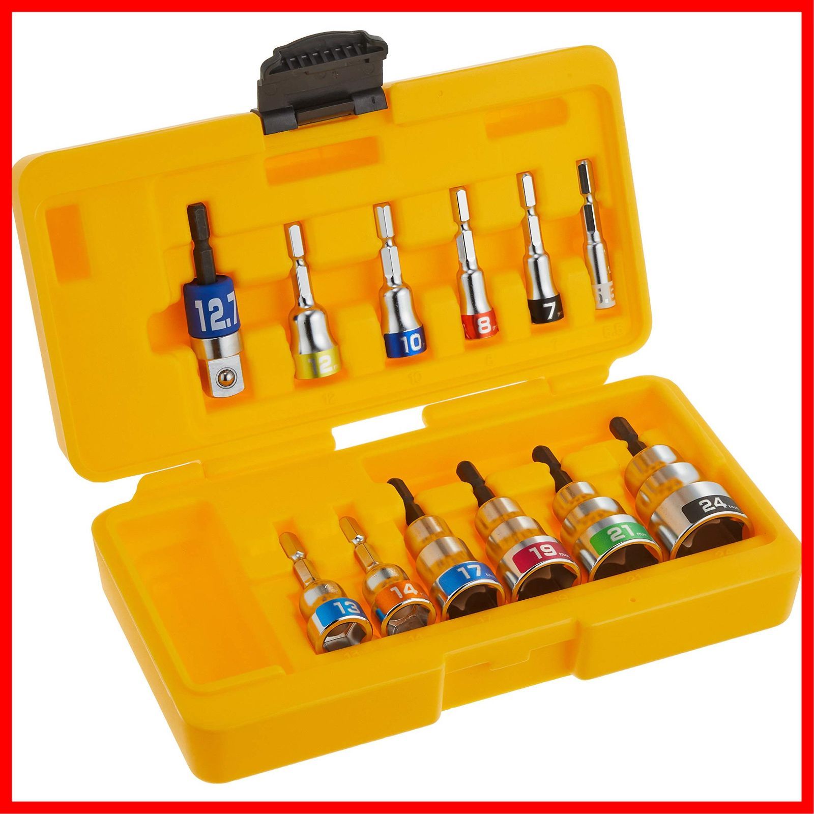 建築 ビット 工具 変換アダプター ケース付 鳶道具 5 24 mm 12点セット EHS 5524 AS ショートソケット 燕三条 インパクト TOP