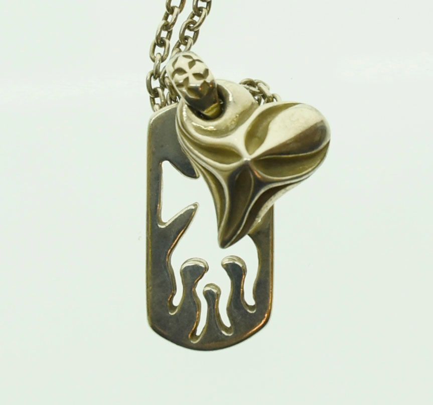 ビルウォールレザー　Bill Wall Leather　ハートドッグタグ ビルウォールレザー BILL WALL LEATHER BWL ネックレス HEART CROSS