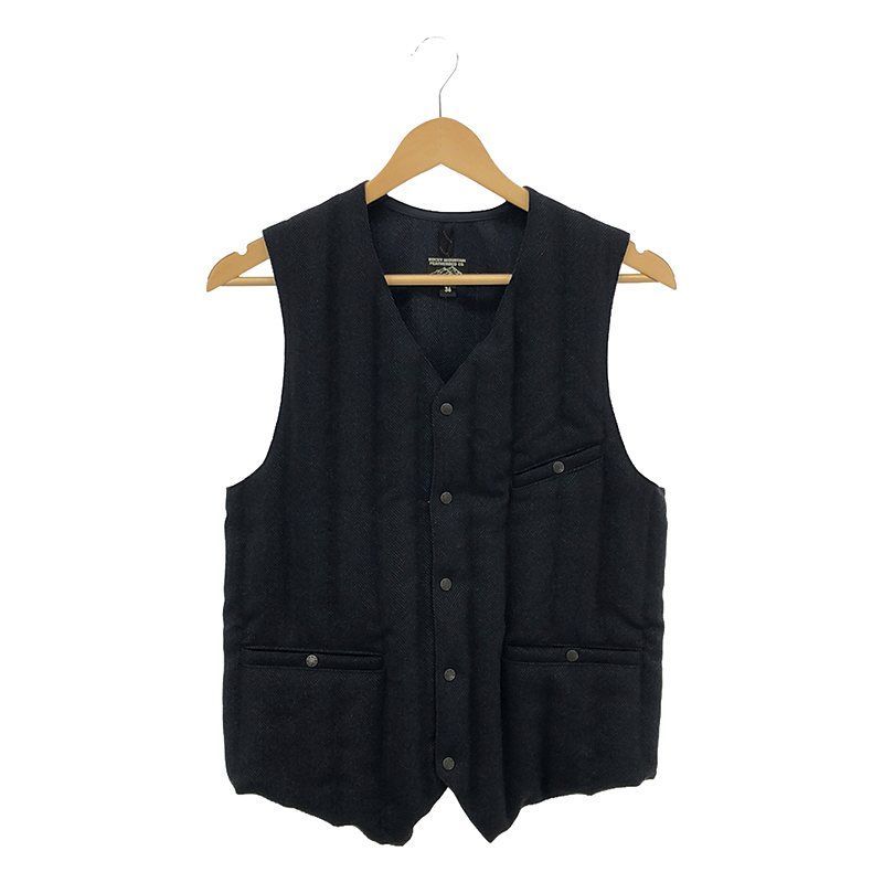 Rocky Mountain Featherbed / ロッキーマウンテンフェザーベッド | SYN TWEED DOWN VEST ヘリンボーン ツイード ダウンベスト | 36 | メンズ
