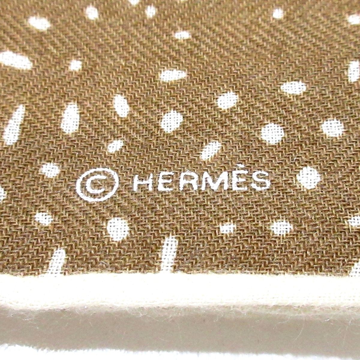 【美品】エルメス　ショール　カシミア　シルク　コットン　ブラウン カシミヤストール 《ジュール》 | Hermès - エルメス-公式サイト