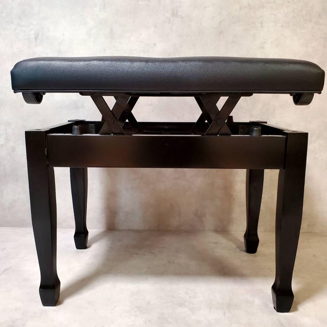 【高級】ピアノ椅子 猫脚 日本製 両手ハンドル 高さ調整式 黒 レザー ブラック 高級】ピアノ椅子 猫脚 日本製 両手ハンドル 高さ調整式 黒