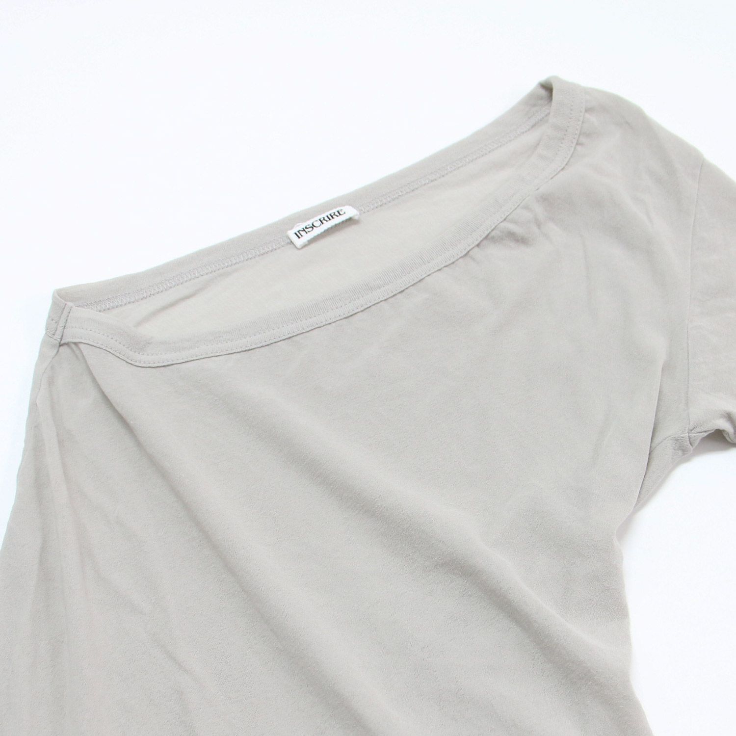 福袋 売れ残り INSCRIRE アンスクリア Tシャツ ライトグレー サイズ:36(S カットソー(長袖+七分)