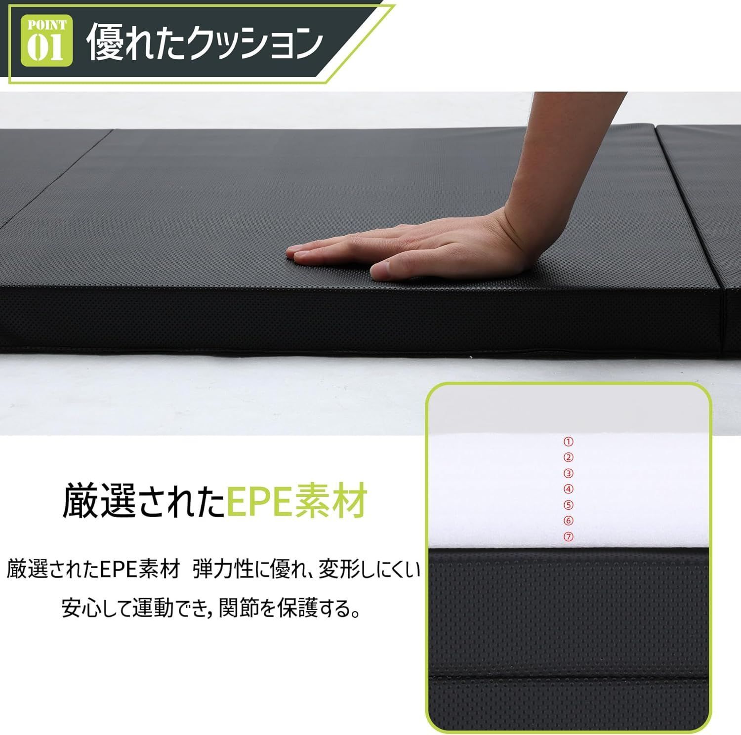 折りたたみマット 90x200x3.5cm 折りたたみマット 90x200x3.5cm