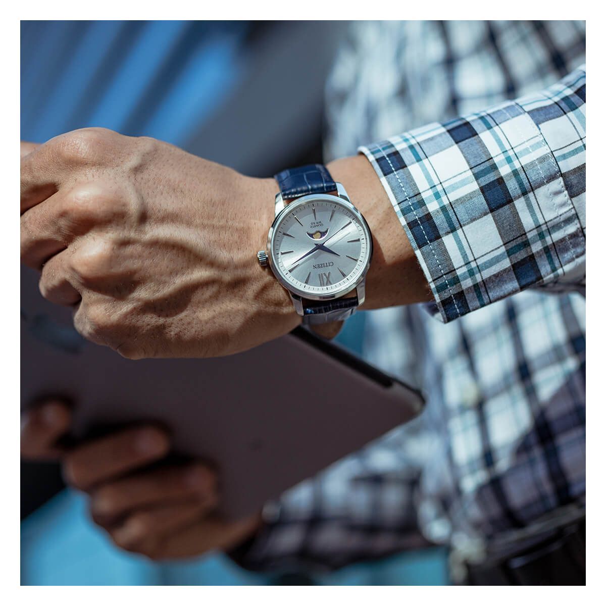 CITIZEN シチズン メンズ 腕時計 Quartz Moonphase アナログ