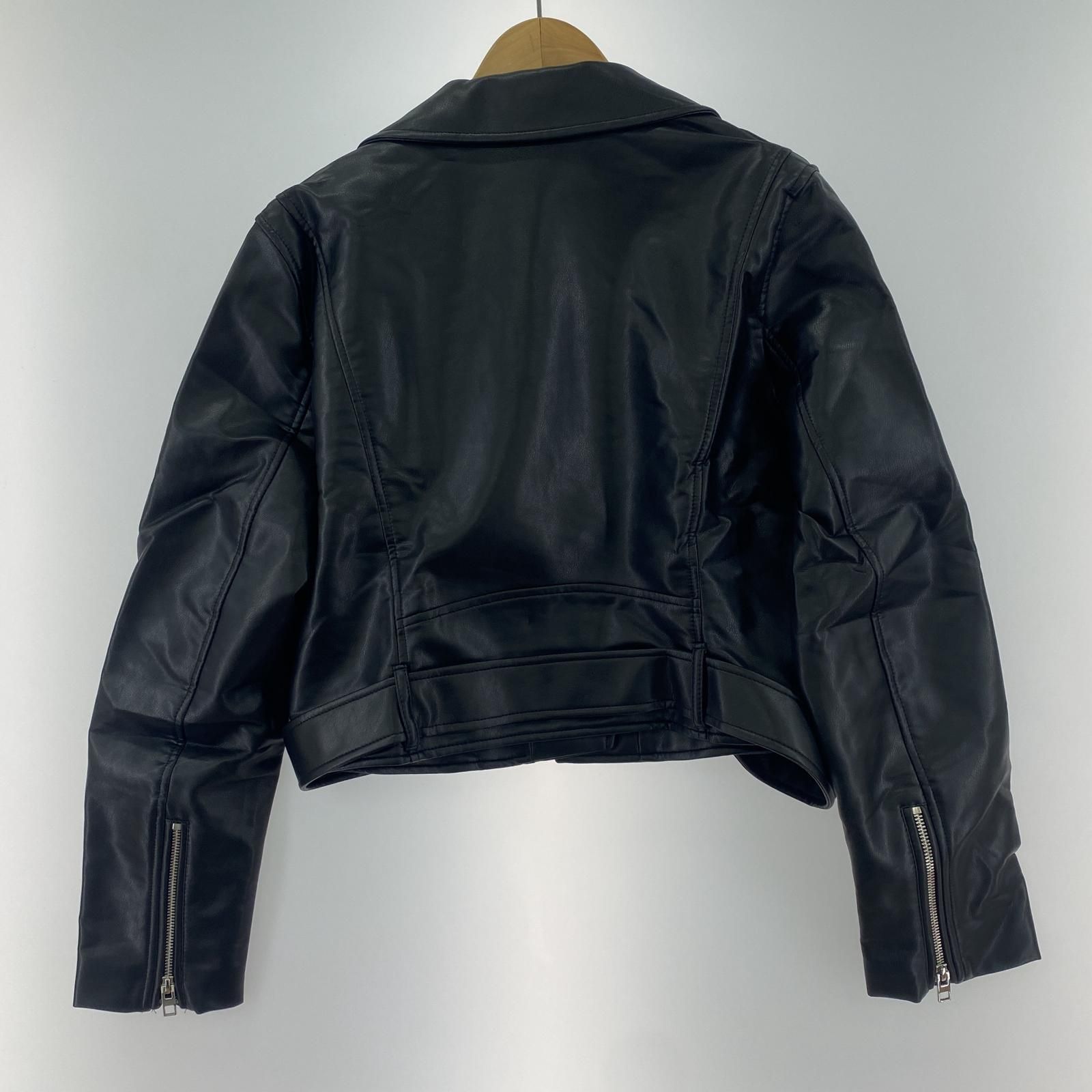 ZARA ザラ ベルト付き ライダース フェイクレザージャケット sizeEUR