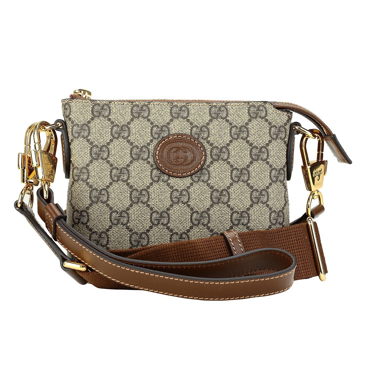 新品 グッチ GUCCI ショルダーバッグ インターロッキングG ベージュ 