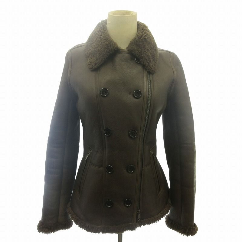 BURBERRY LONDON バーバリー　ムートン　レザージャケットM 38 BURBERRY LONDON バーバリームートンレザージャケットM 38