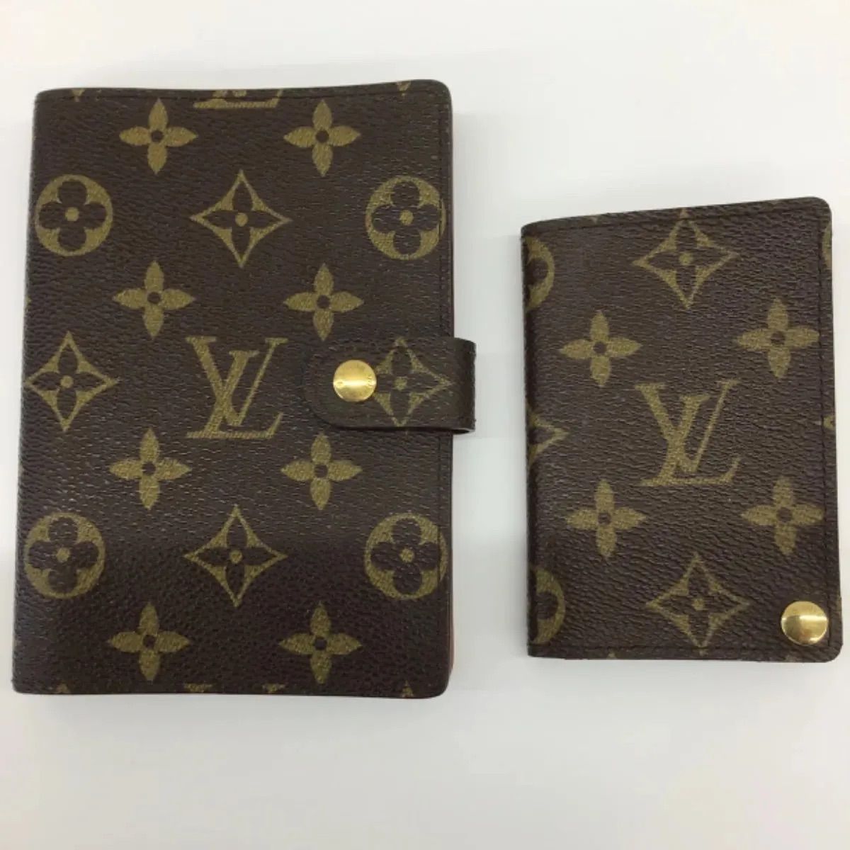 Louis Vuittonルイヴィトン モノグラム手帳カバー＆カード入れ 2点 