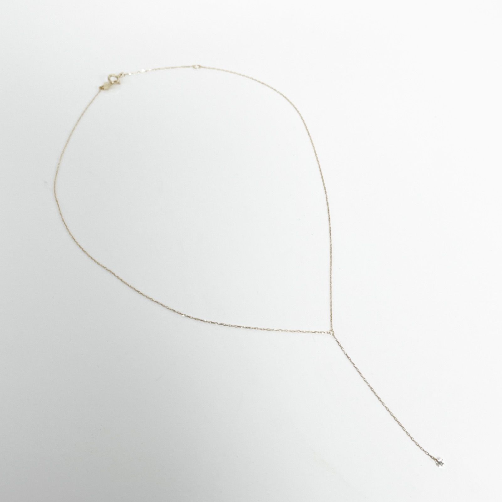 Marea rich マレアリッチ 一粒 ダイヤモンド K10 ネックレス Y字