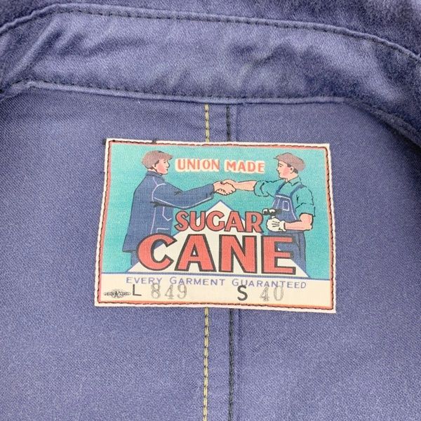 sugar cane ブラックモールスキンカバーオールSC14849