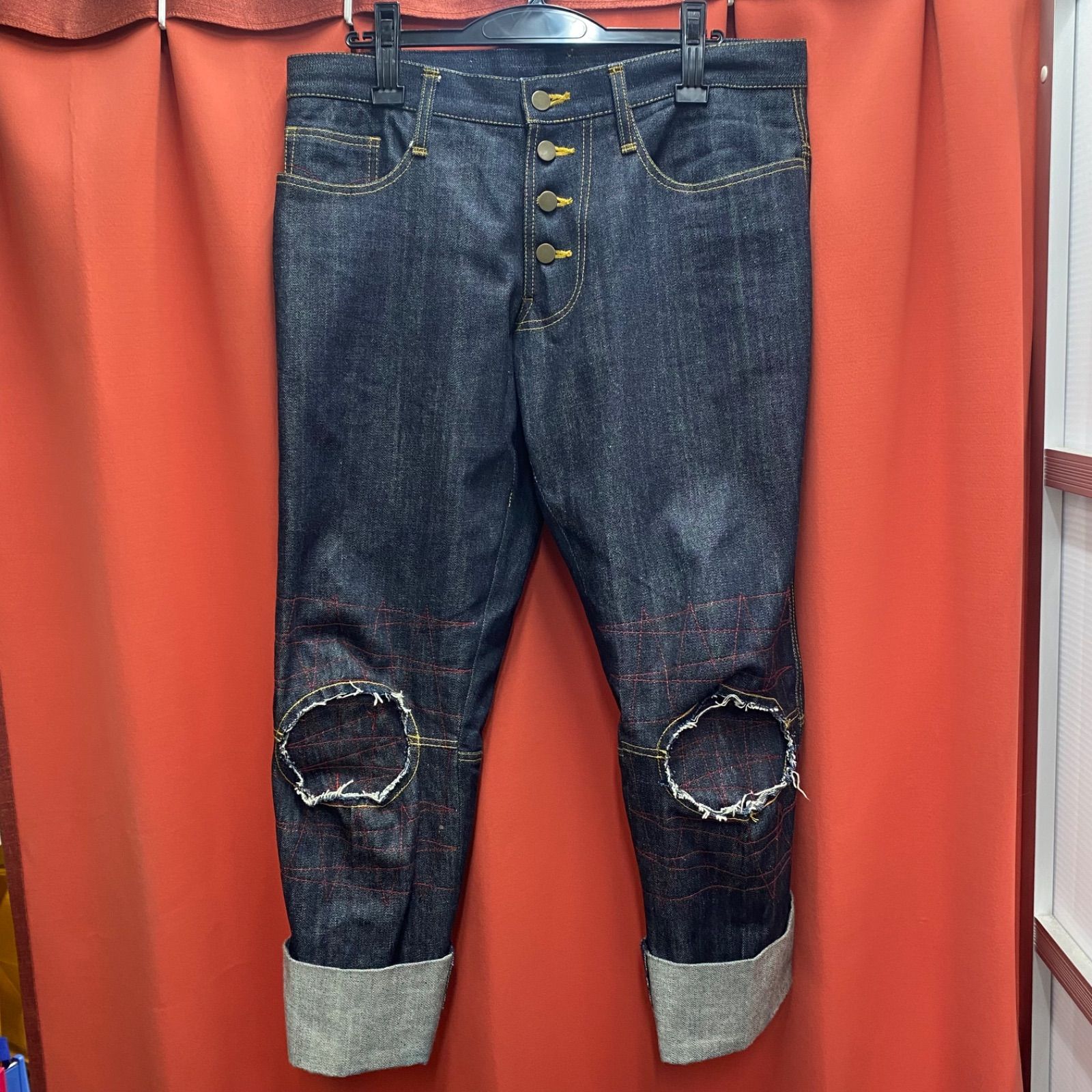 希少 NEMETH ネメス デニム パンツ ワイドパンツ クラッシュデニム