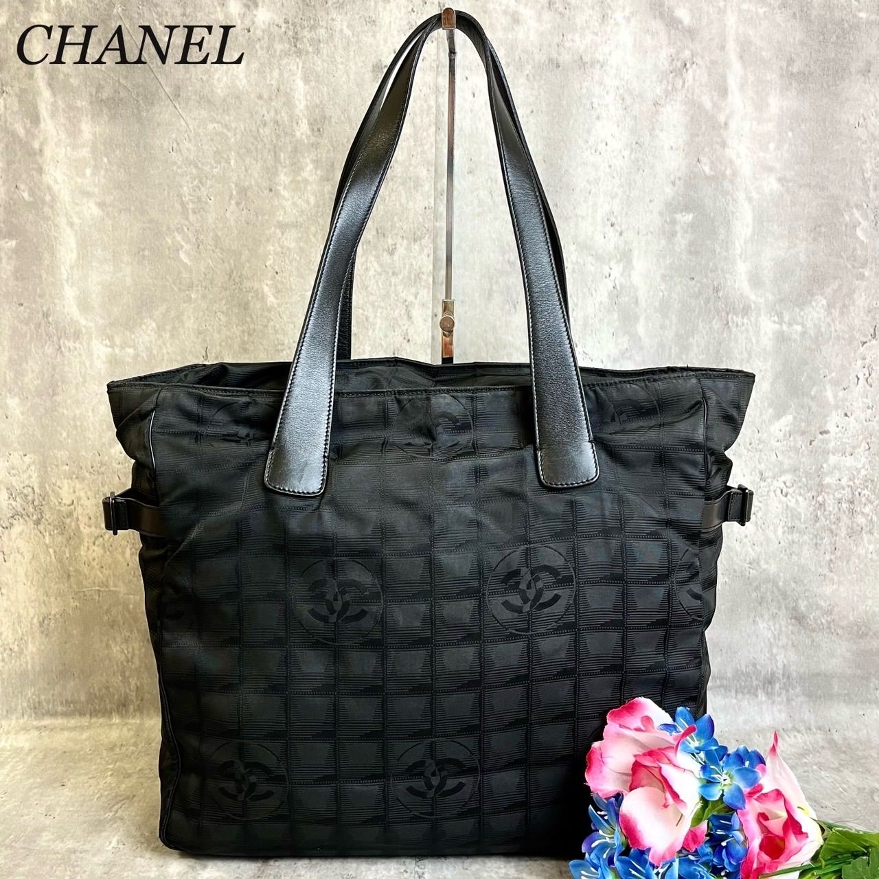 ✨良品✨ CHANEL シャネル トートバッグ ハンドバッグ ココマーク ニュートラベルライン A4サイズ収納 ゴールド金具 ロゴ型押し  シリアルシール 肩掛け ナイロン レザー ユニセックス レディース メンズ ブラック 黒色 - メルカリ