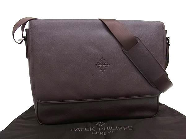 PATEK PHILIPPE ビジネスバッグ ブラウン Patek Philippe Men's Travel Bag – Beige Canvas & Exotic Leather