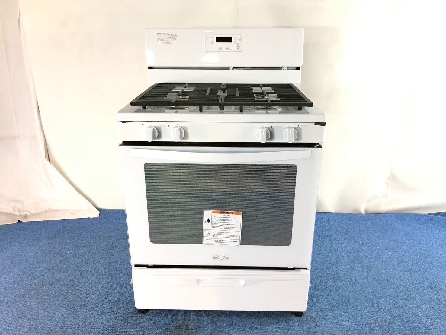 米軍放 ガスレンジ 4口 オーブン付き ガラストップ ガスコンロ Whirlpool ガステーブル キッチン be22bm