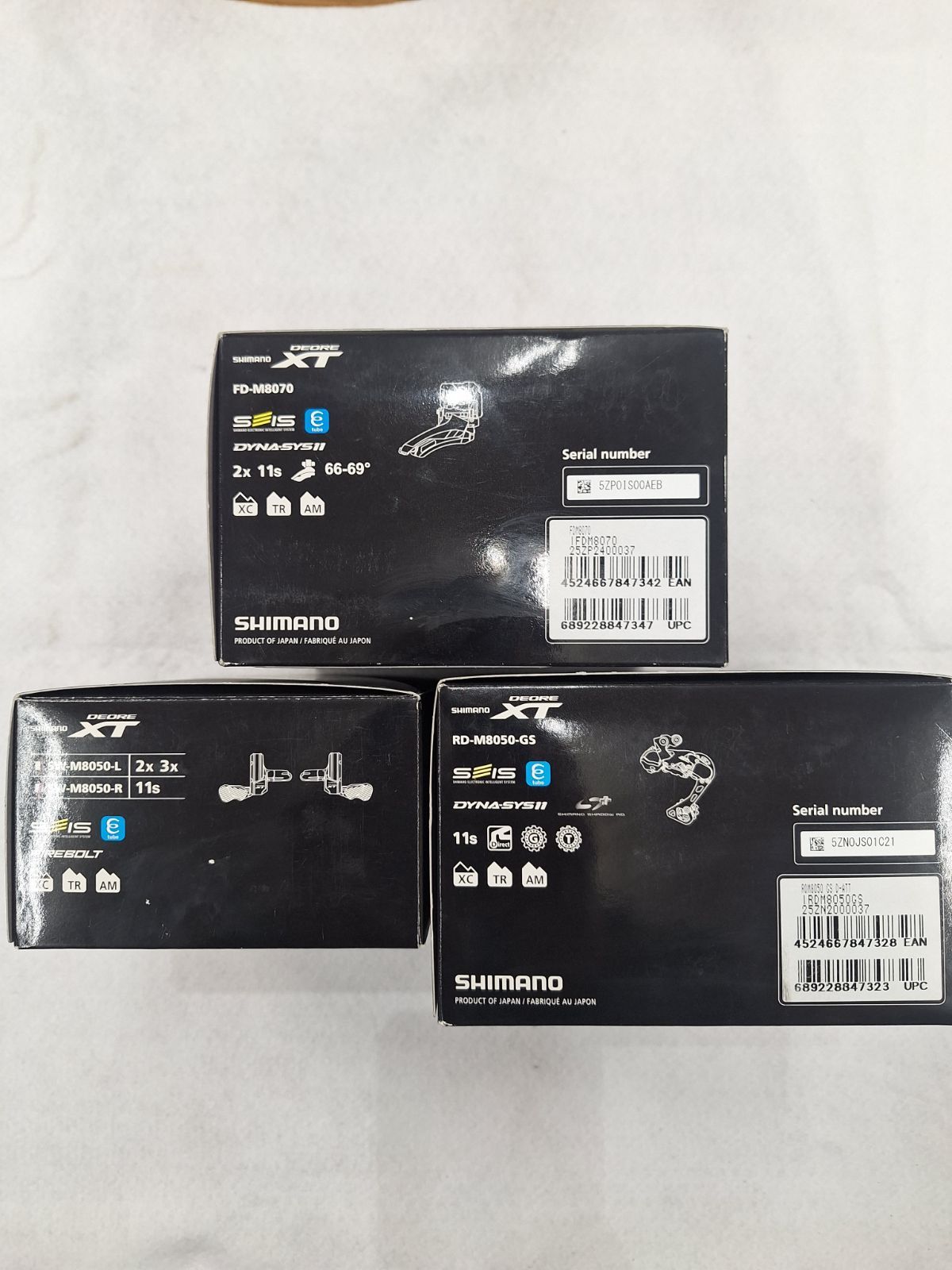 シマノ DEORE XT Di2 ST.RD.FD3点セットのみ ケーブル バッテリーなど付いてません