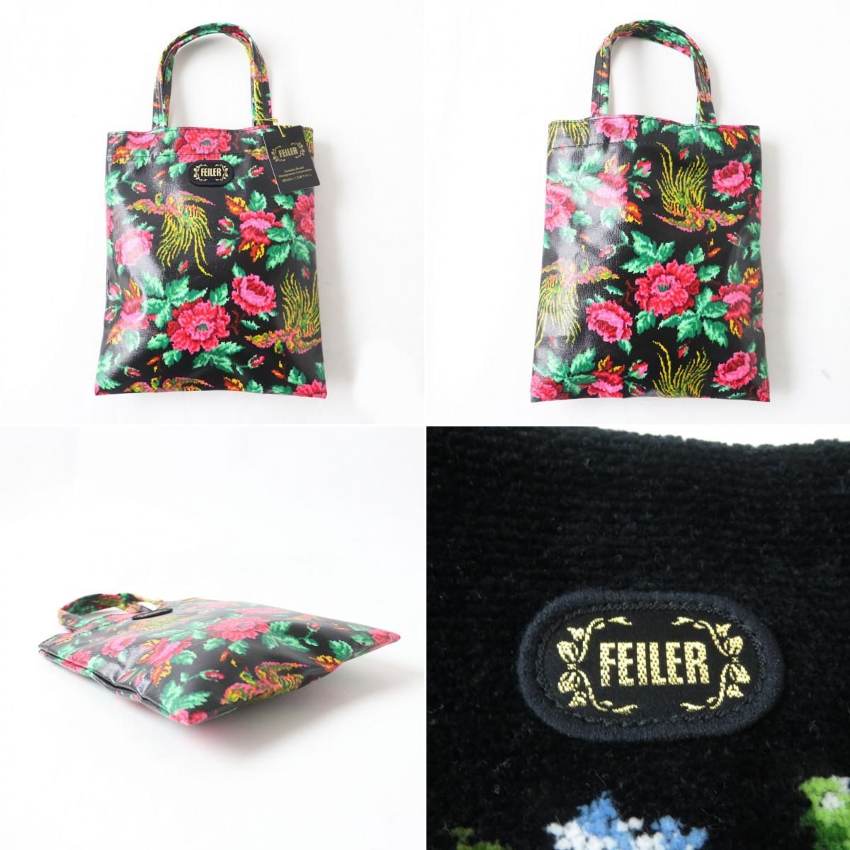 未使用品☆FEILER フェイラー 花柄 シュニール織 トートバッグ