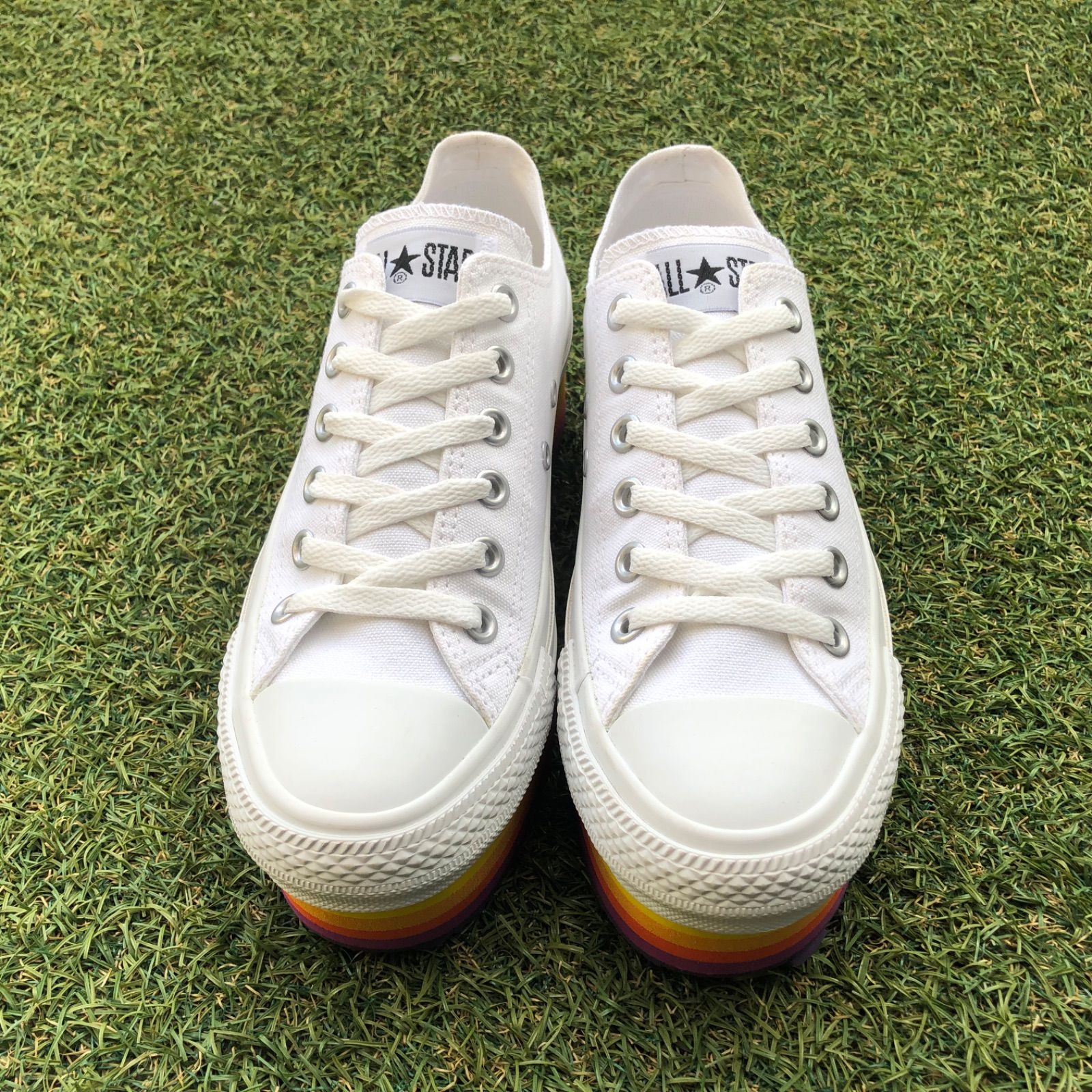 美品23.5 converse コンバース オールスター OX 厚底 HW275 - メルカリ