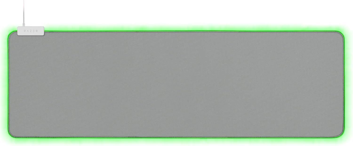 Razer Goliathus エクステンデッドクロママーキュリー マイクロテクスチャード布表面 すべての感度設定とセンサーに最適化 Razer Chroma搭載 ソ マーキュリーホワイト 長さ294 x 幅 920 mm マーキュリーホワイト