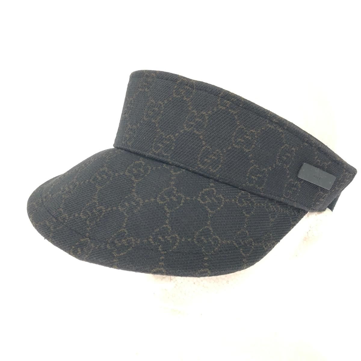 GUCCI グッチ サンバイザー 表記サイズ S GGキャンバス ブラウン ユニセックス | 241011011671