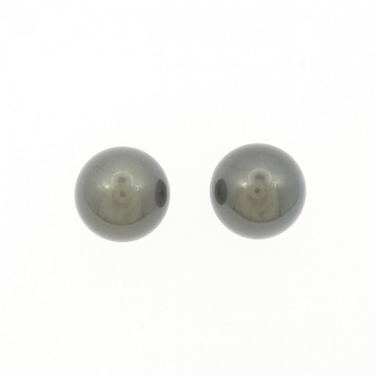 PT 黒蝶パール ピアス 11.5mm