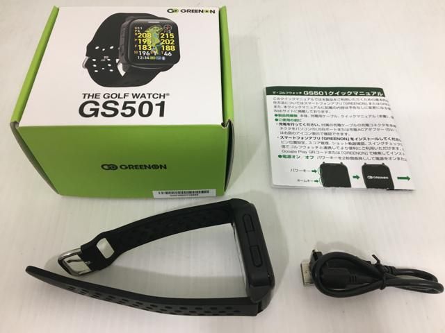 返品OK ゴルフ用品 GREENON グリーンオン THE GOLF WATCH ザ ゴルフウォッチ GS501 ブラック LLC-HASEGAWATOSO_COM