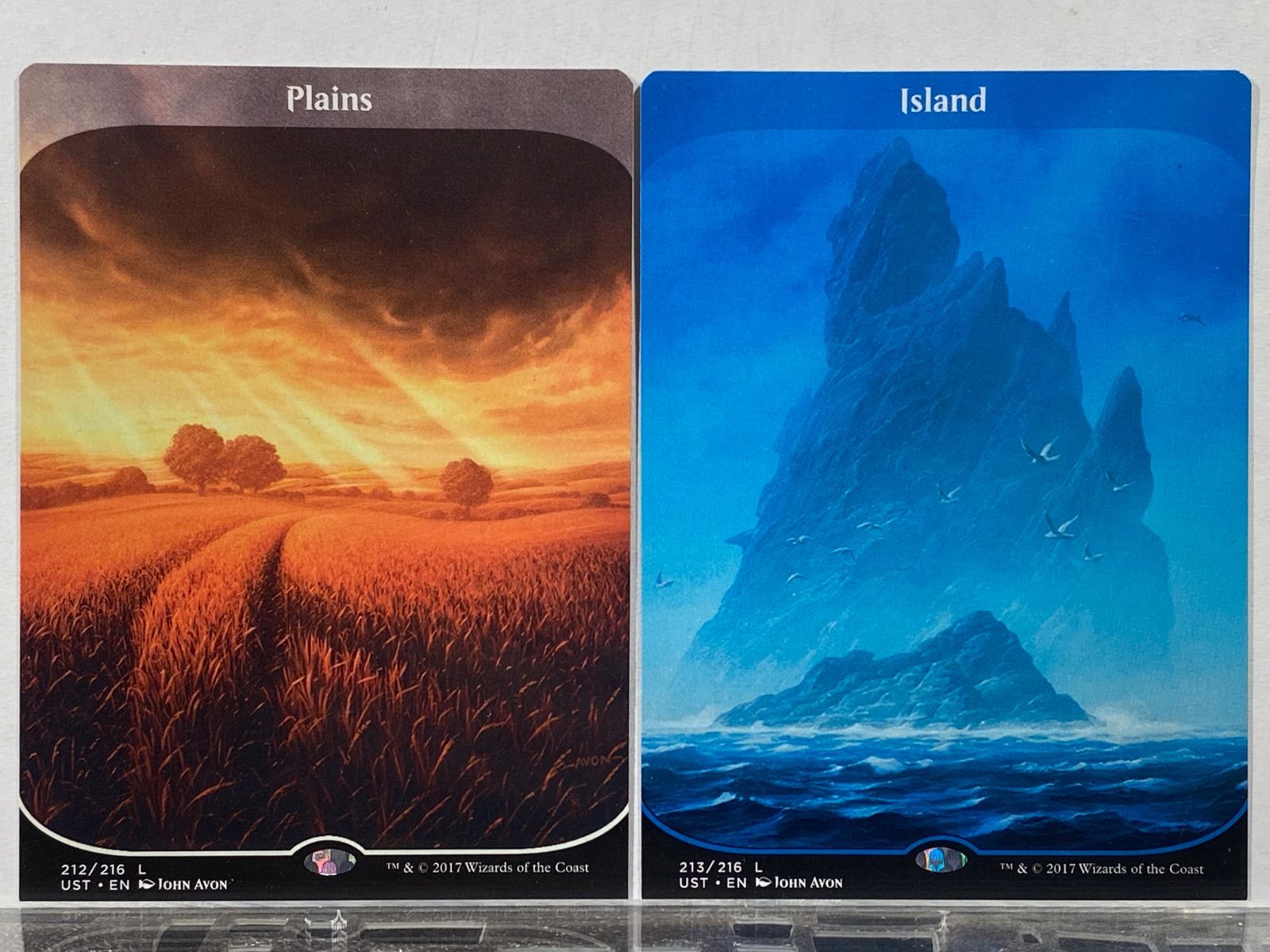 MTG Unstable UST 基本土地 平地島沼山森 フルアート 英語版 5種
