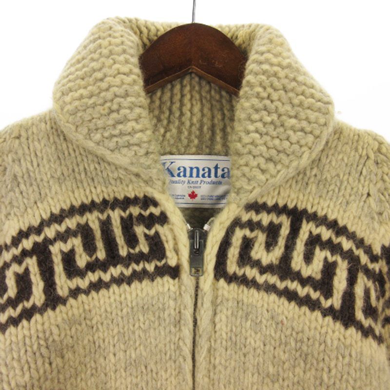 Kanata カウチンセーターニットサンダーバードジップアップ
