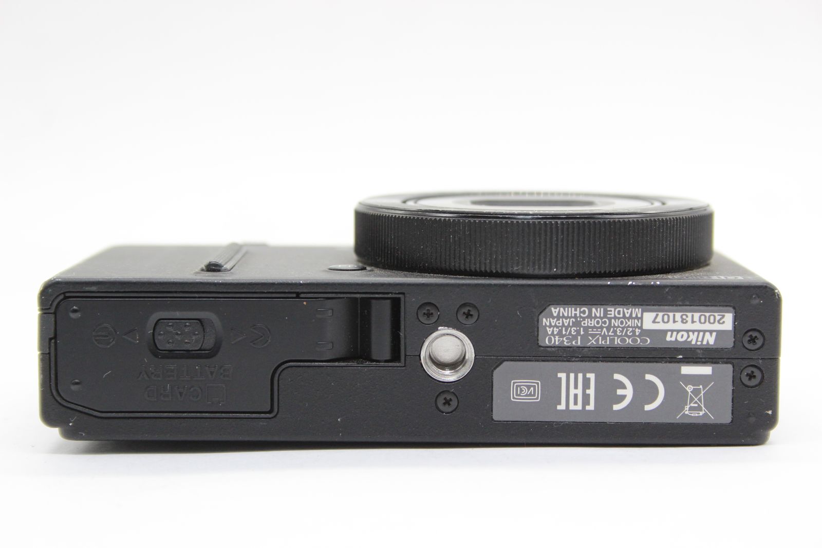 返品保証】 ニコン Nikon Coolpix P340 ブラック 5x Wide バッテリー 