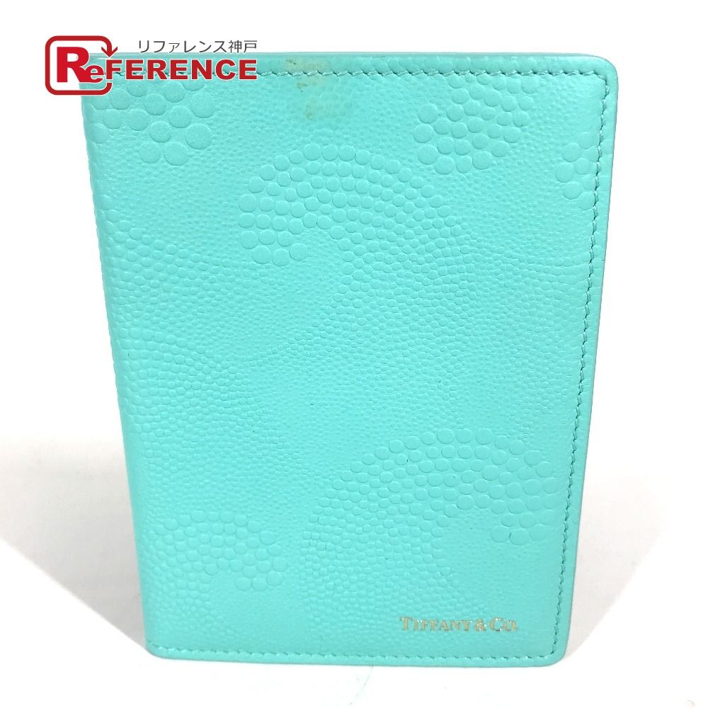 ティファニー ターコイズブルー レザー パスポートケース ティファニー ターコイズブルー レザー パスポートケース ティファニー