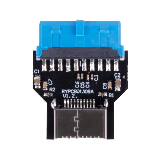 新品 SilverStone 【CPシリーズ】ストレートアングル USB 3.0内部 (19ピン) ヘッダ～USB 3.1 / 3.2 Type-C (20ピン) Key Aアダプタ SST-CP14-R/国内正規代理店品