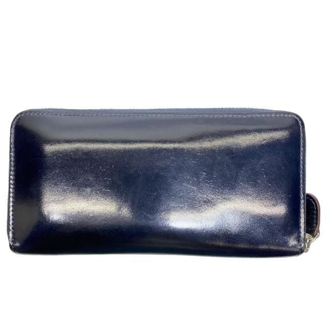 GANZO ネイビー レザー 長財布　廃盤 GANZO ガンゾ 財布 長財布 ロングウォレット ラウンドファスナー