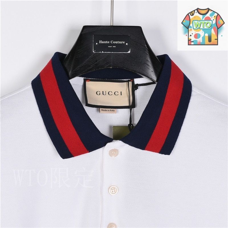 GUCCI ストライプ ポロシャツ 長袖　S 今日特価】Gucci 25ss カラーストライプカラーポロ - メルカリ