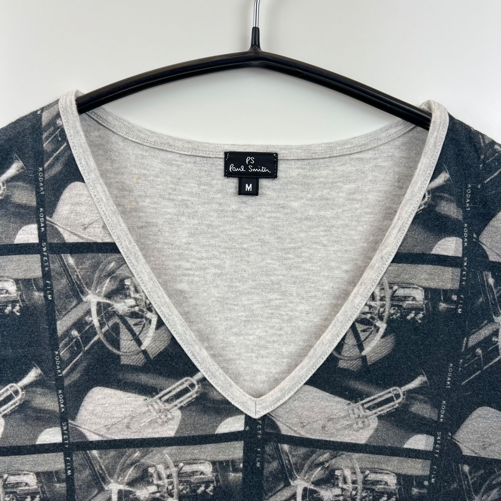 PS PAUL SMITH All pattern Vneck Tee M ポールスミス 総柄 Vネック T 