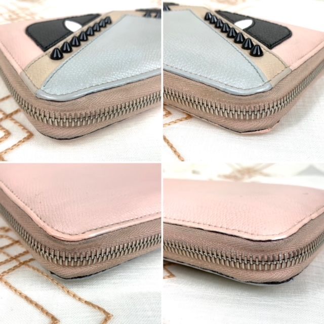 FENDI ピンク グレー 長財布　袋付き FENDI 長財布 ピンク×グレー 【公式通販】 FENDI ピンク グレー 長財布