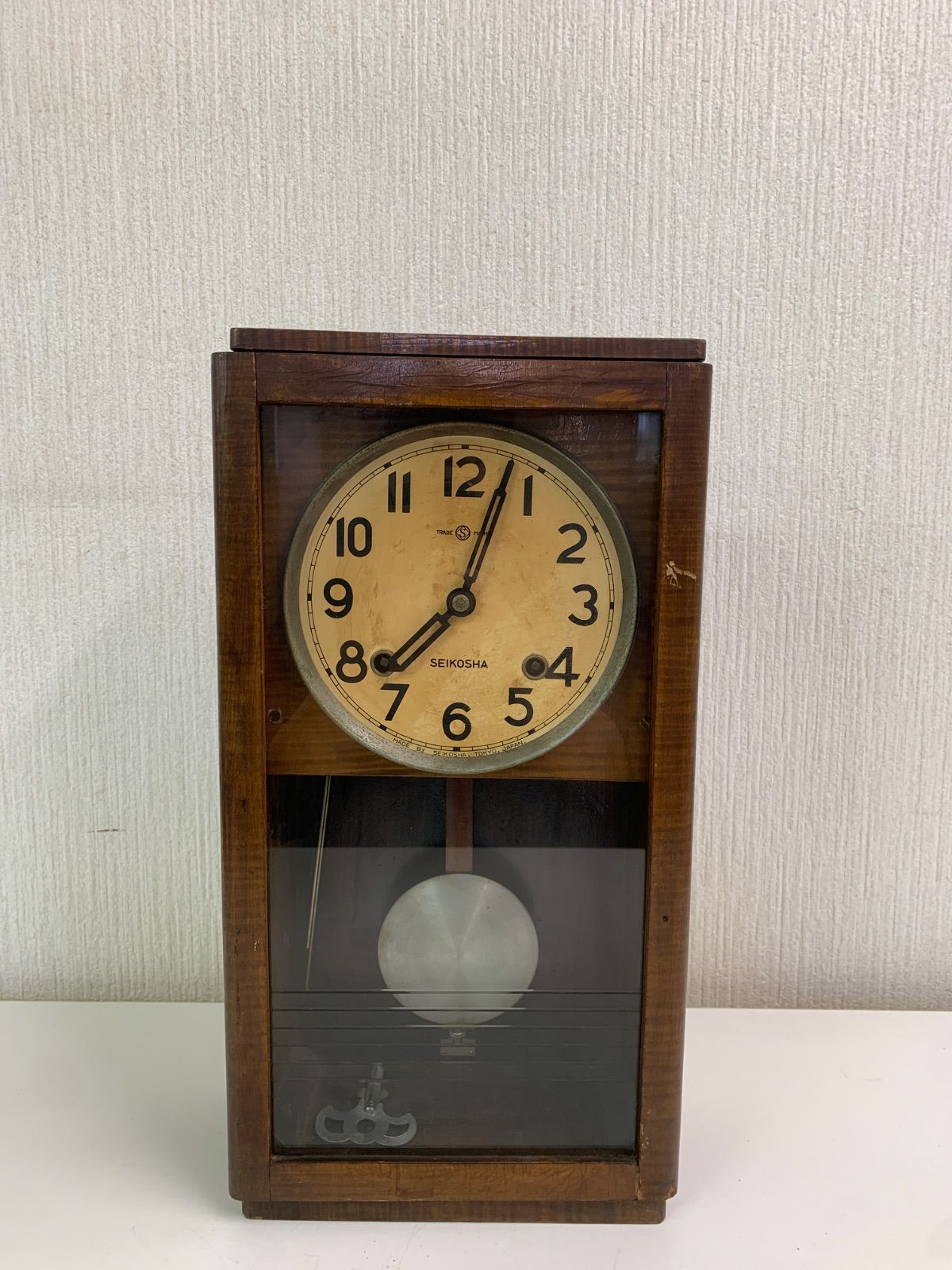 ジャンク品 昭和レトロ 木製 掛時計 柱時計 振り子時計 時計 クロック